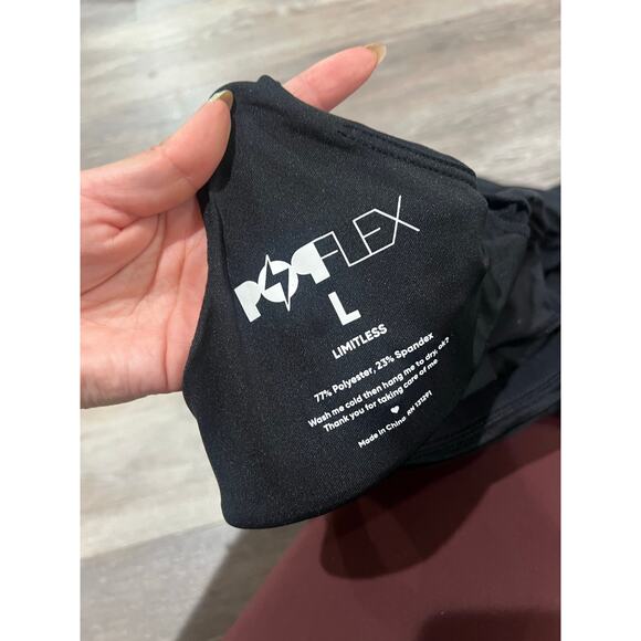 Popflex Black Twirl Dress Built In Shorts Tennis Athletic Dress Large - Picture 6 of 10